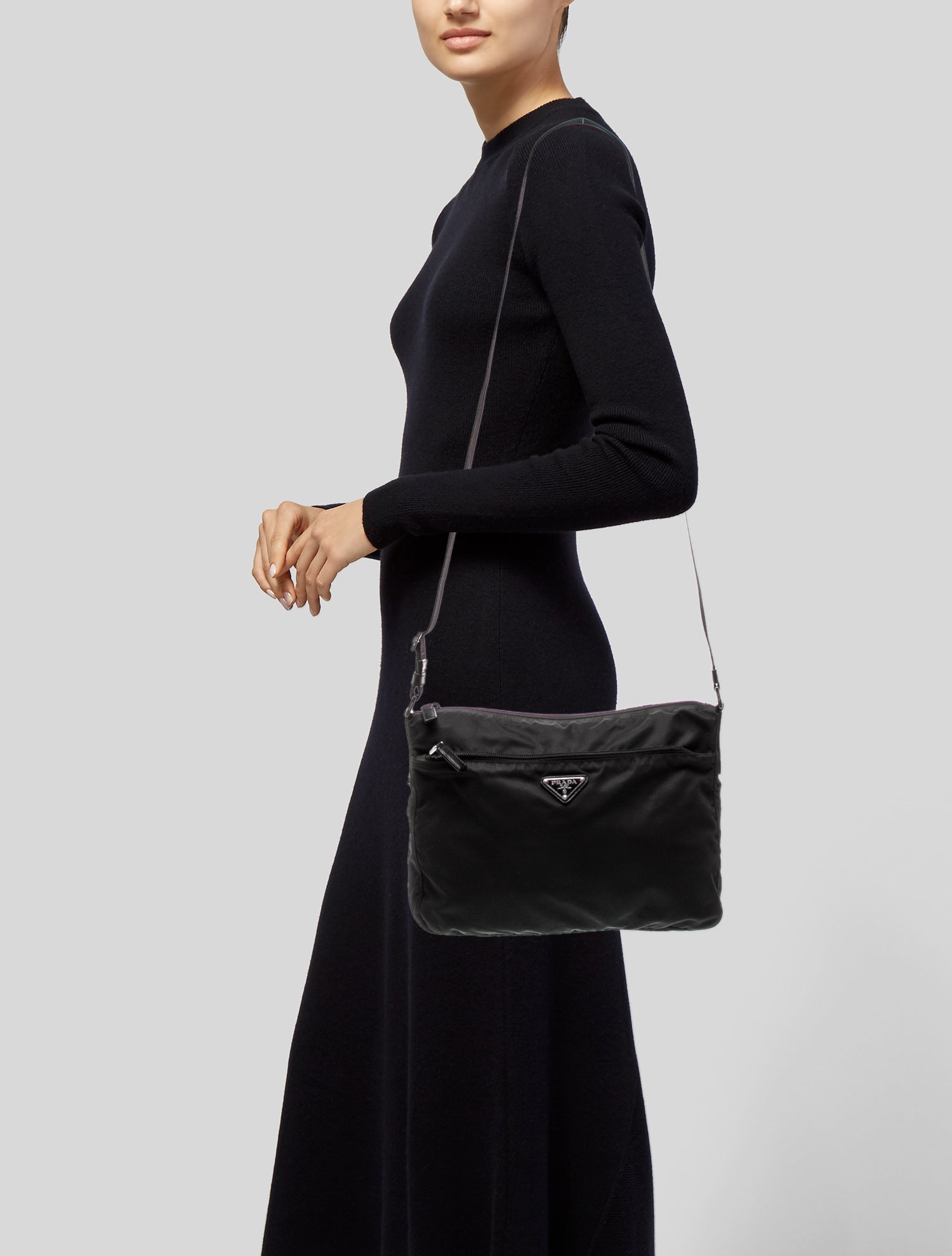 Prada Vela Nylon Messenger Bag