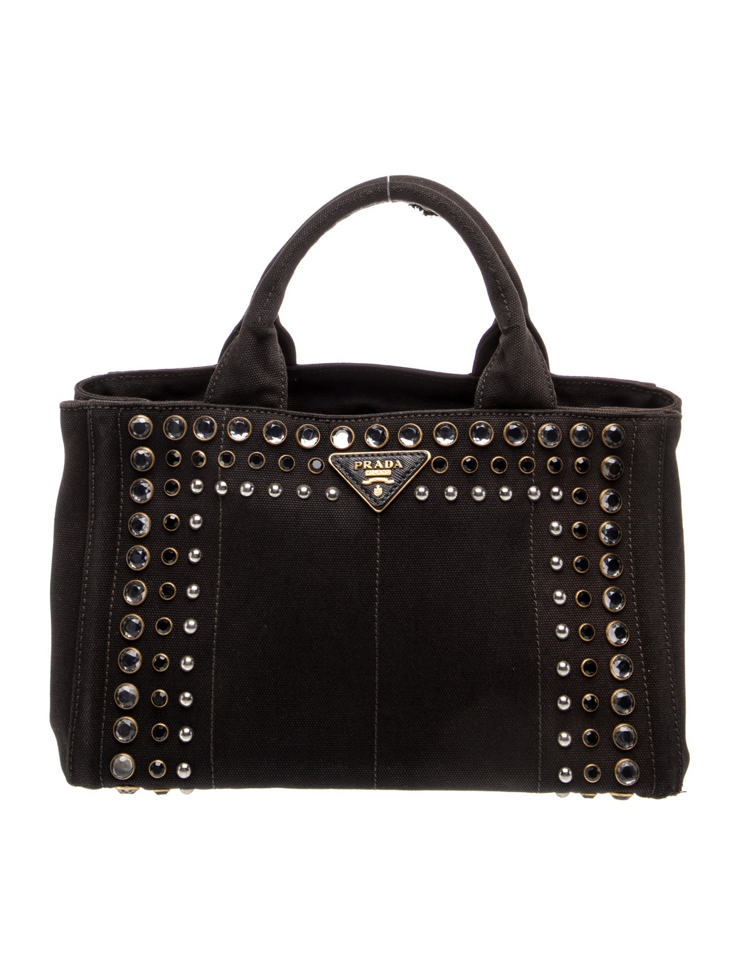 Prada Canvas Top Handle Bag