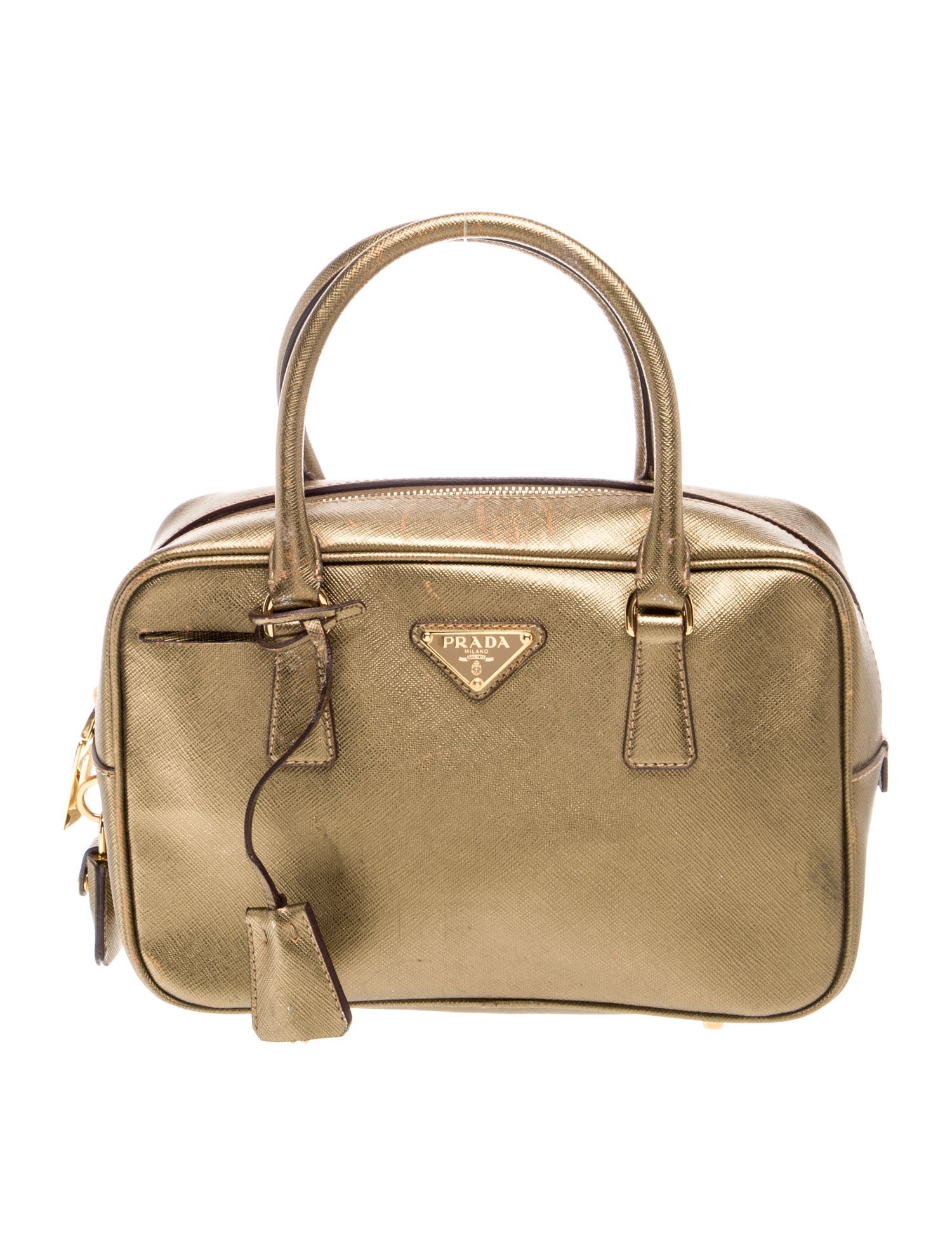 Prada Saffiano Cuir Leather Top Handle Bag
