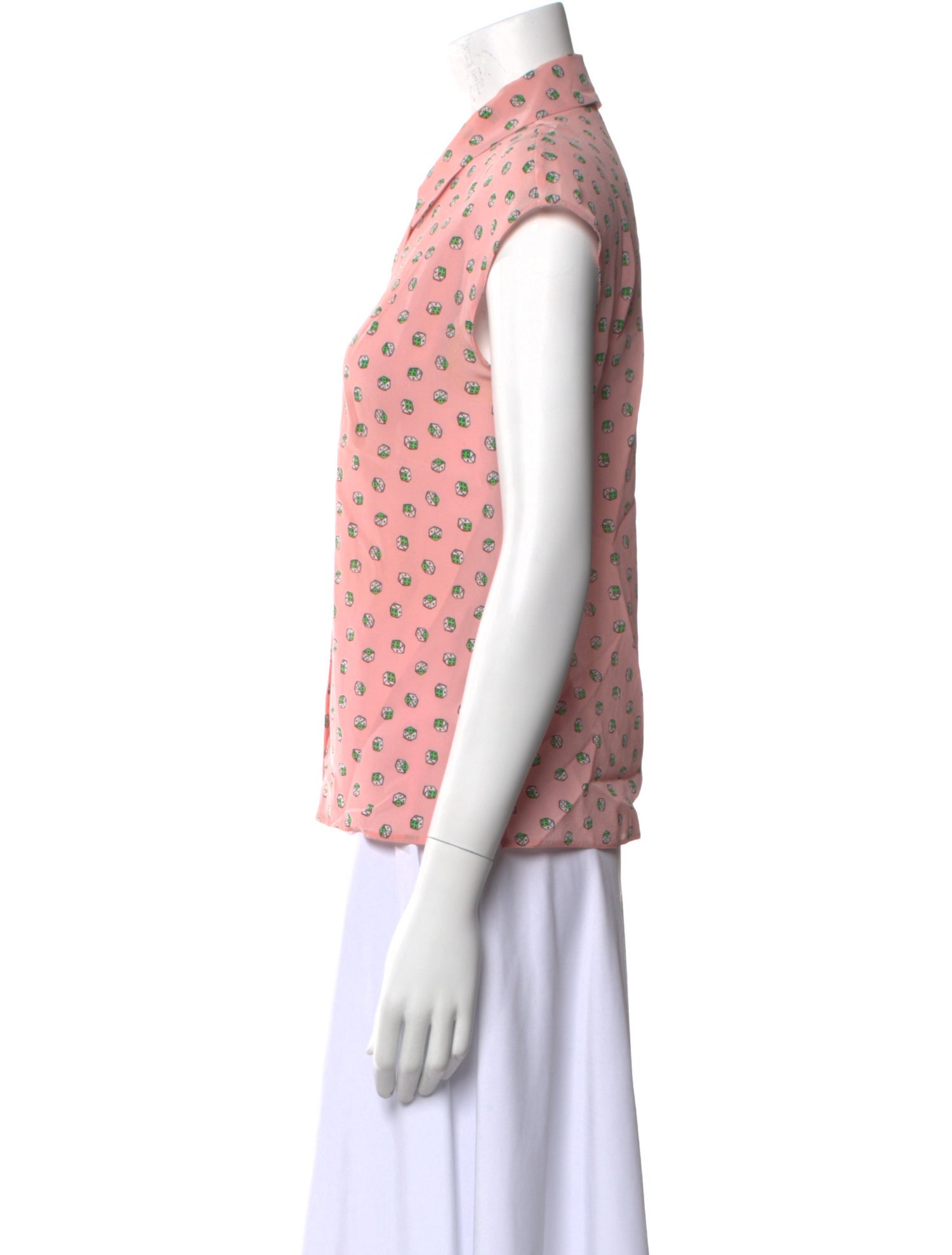 Prada 2015 Silk Button-Up Top