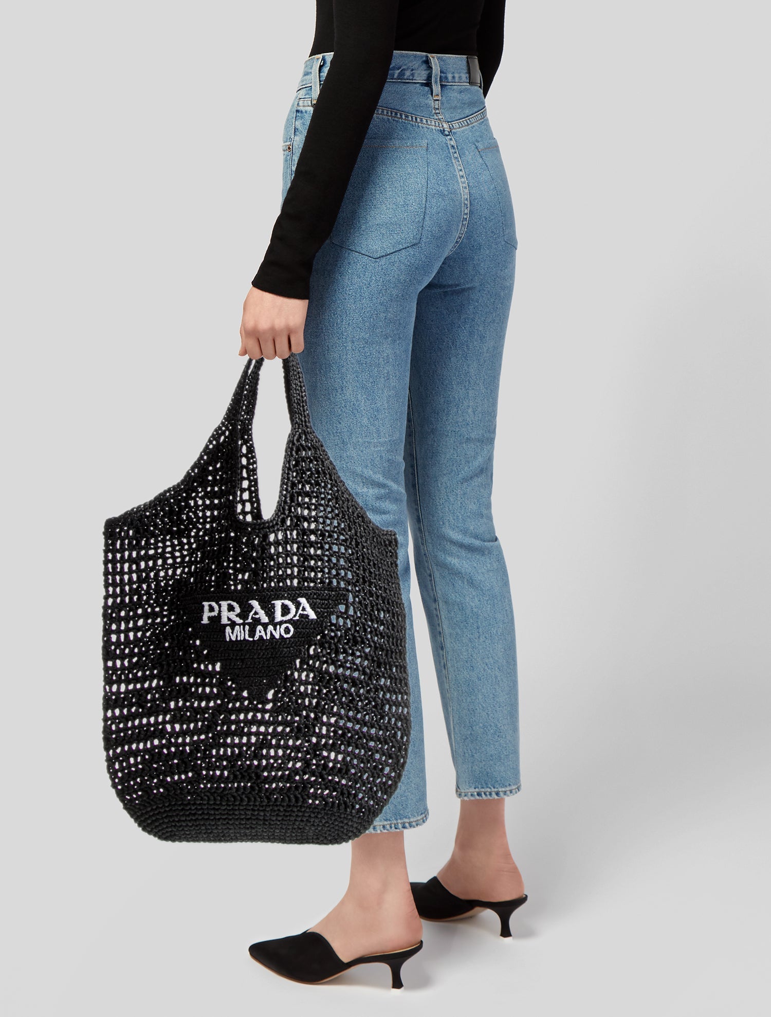 Prada Raffia Grass Shoulder Bag