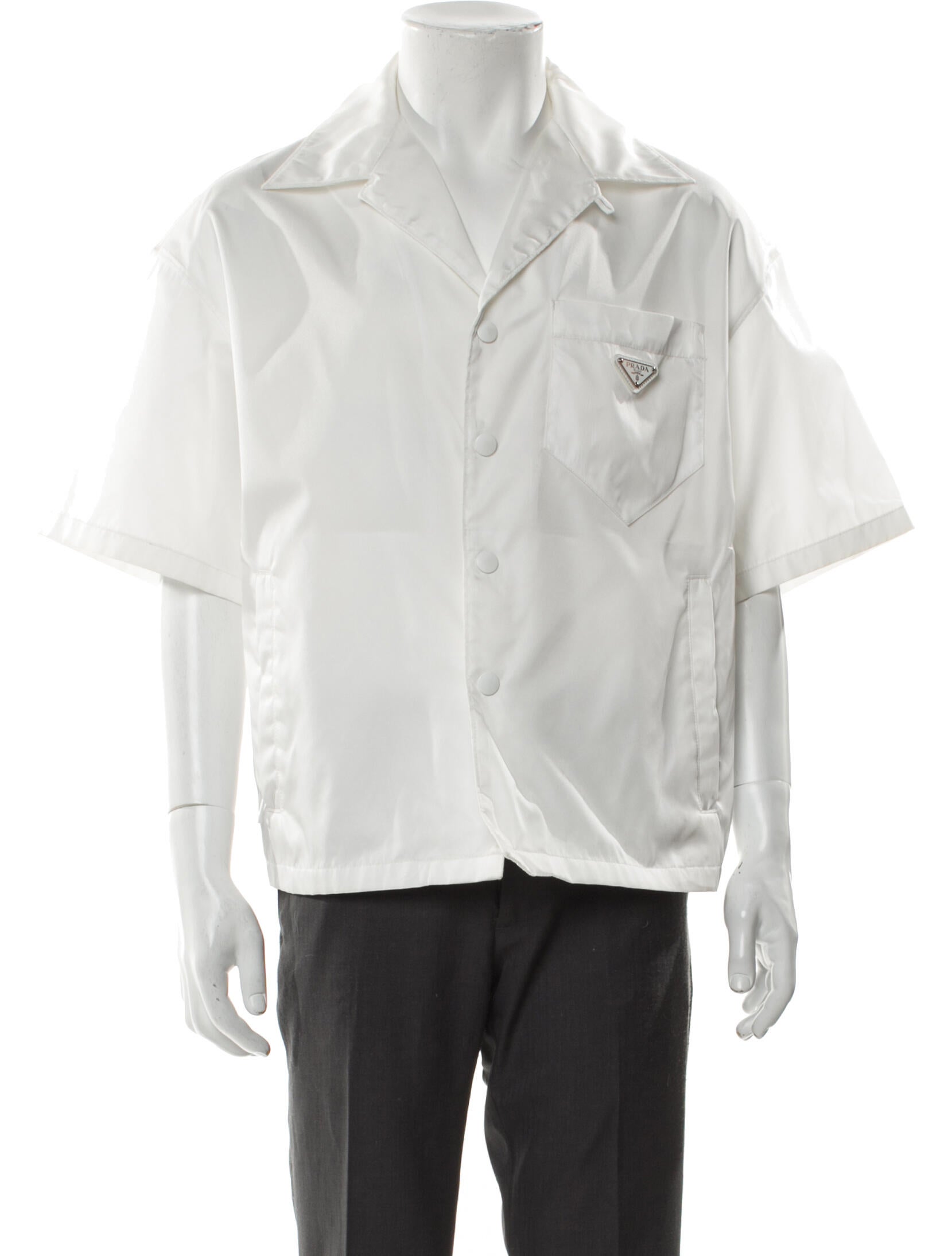 Prada 2023 Enameled Metal Triangle Shirt