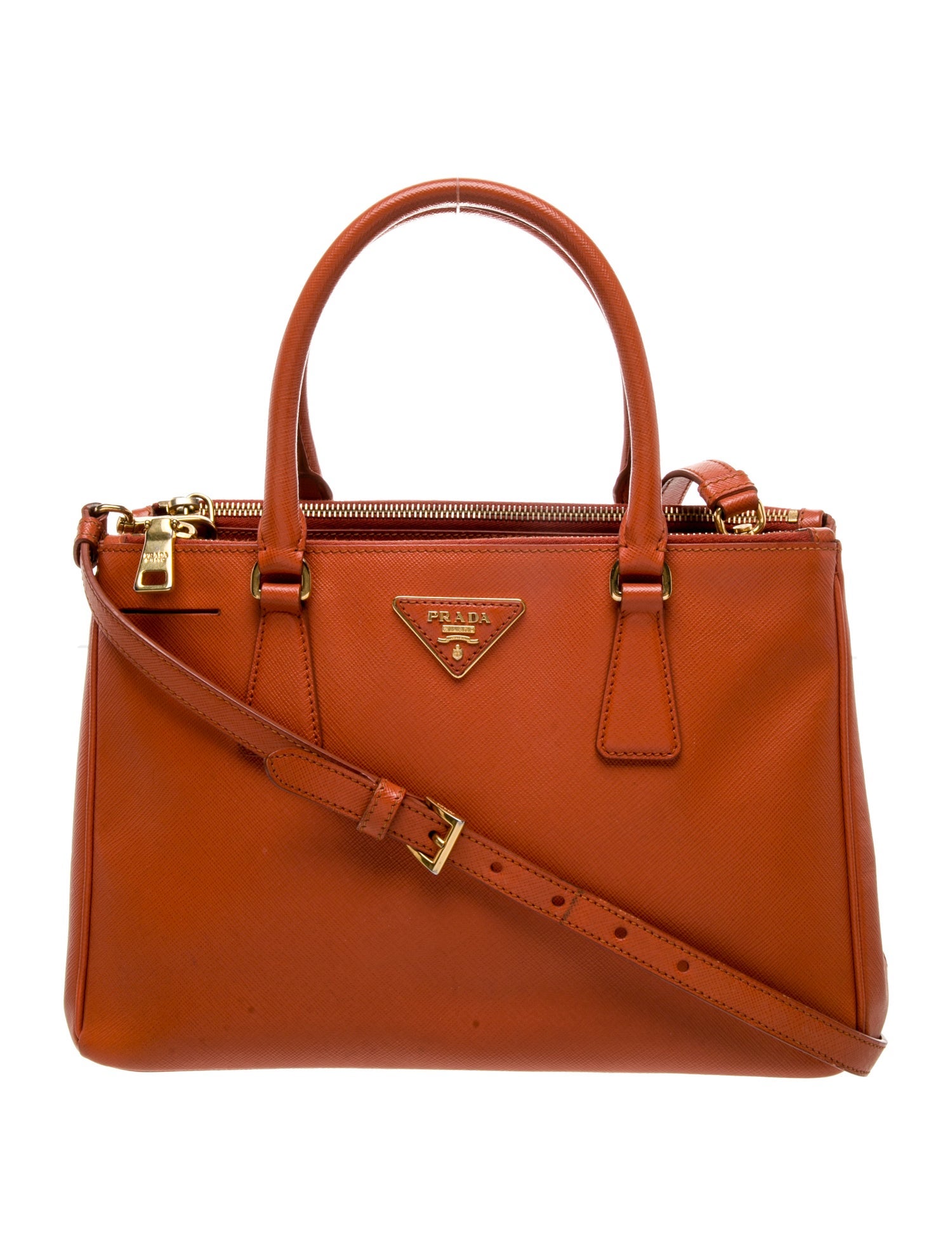 Prada Saffiano Lux Leather Galleria Double Zip Medium