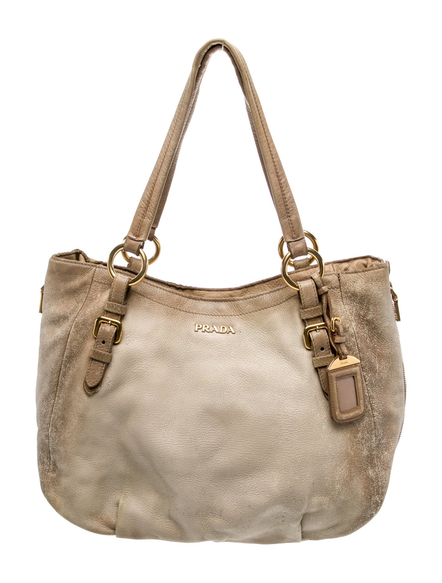 Prada Vitello Phenix Leather Bucket Bag