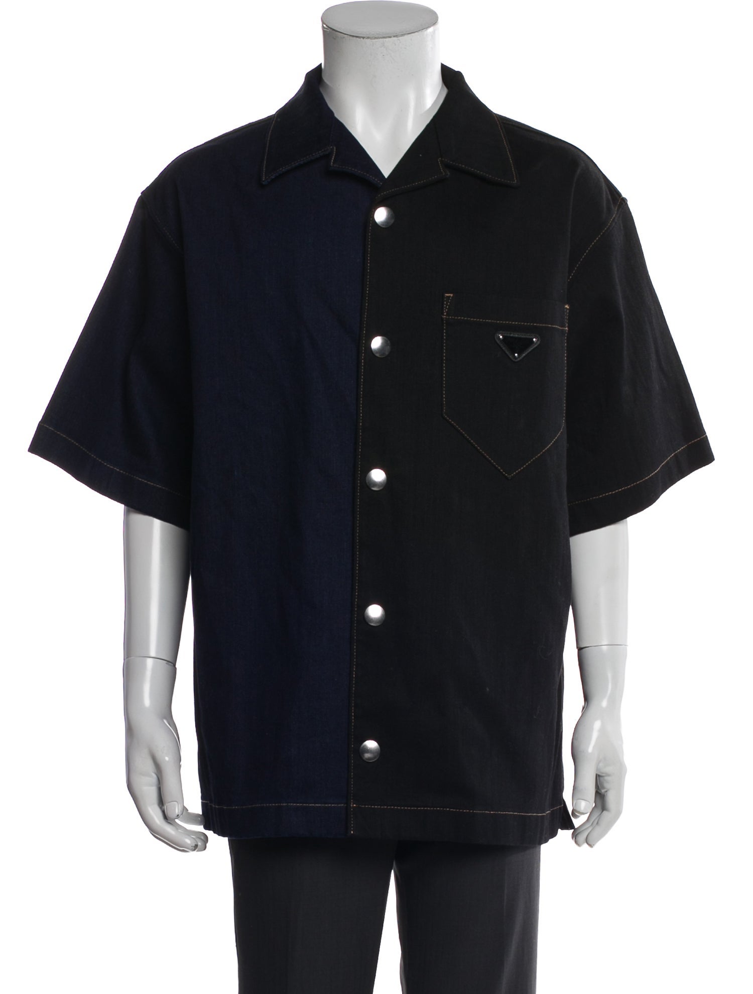 Prada 2023 Enameled Metal Triangle Shirt