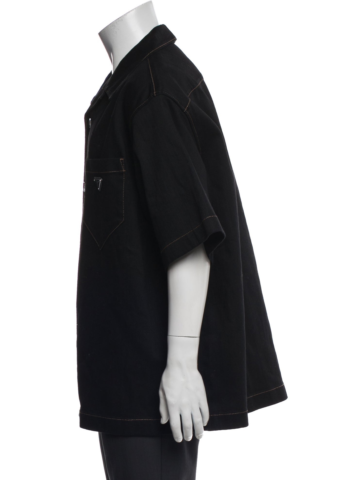 Prada 2023 Enameled Metal Triangle Shirt