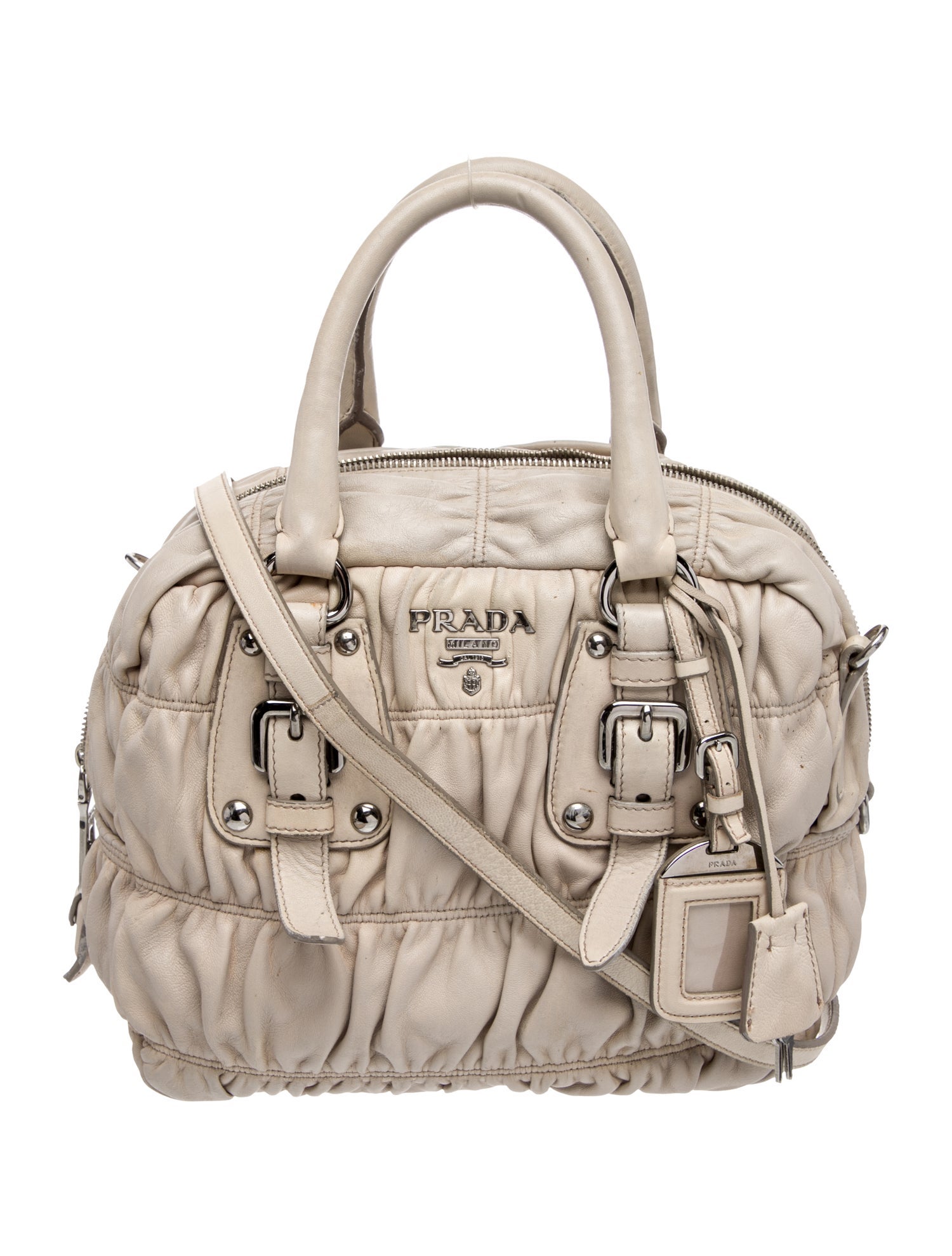 Prada Nappa Gaufre Leather Top Handle Bag