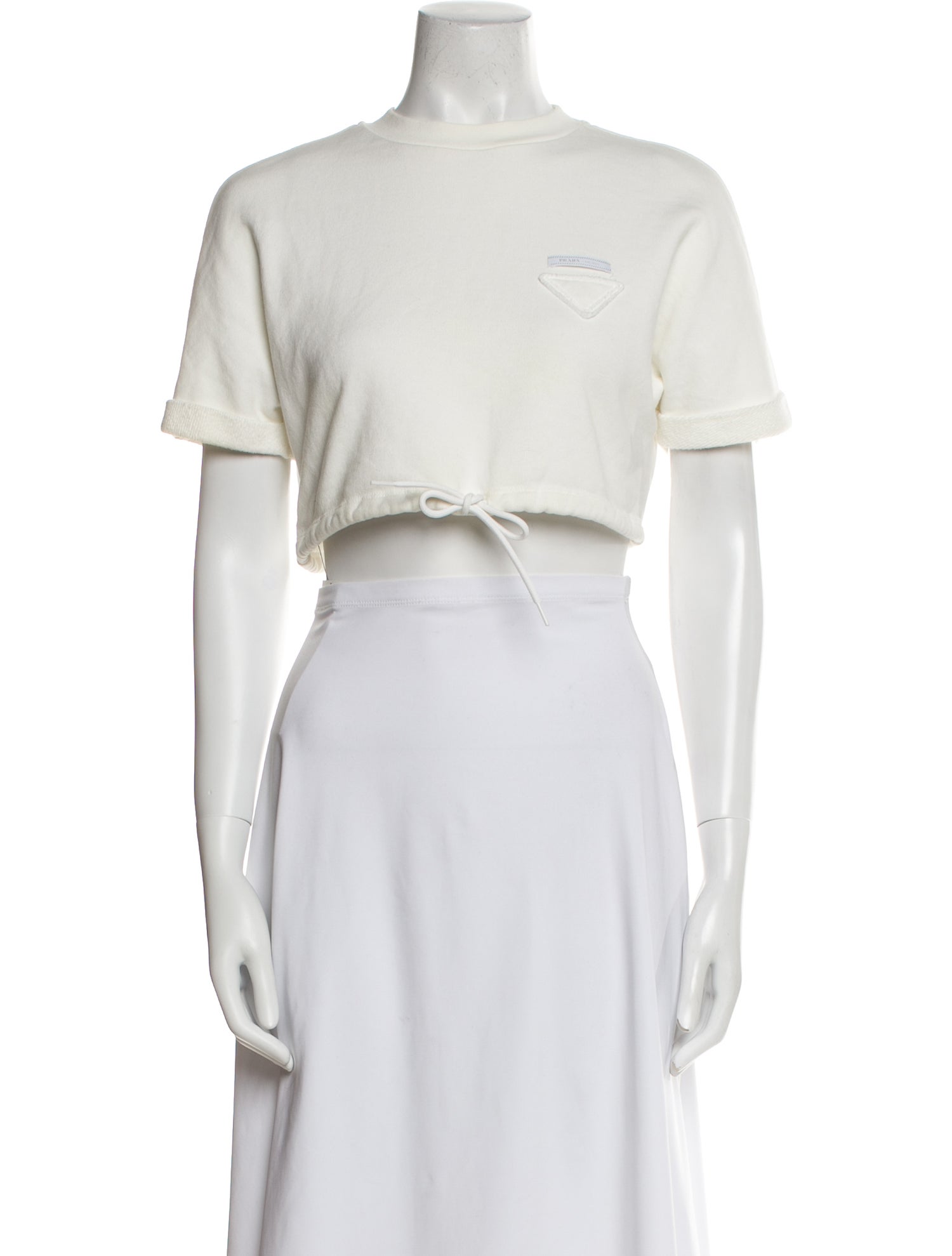 Prada 2023 Crew Neck Crop Top