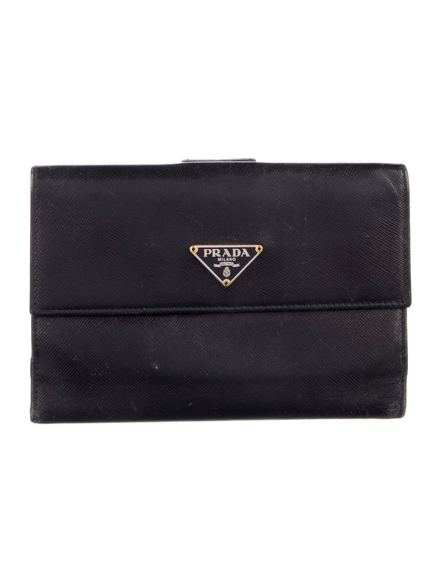 Prada City Calf Leather Compact Wallet
