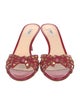 Prada Leather Studded Accents Slides