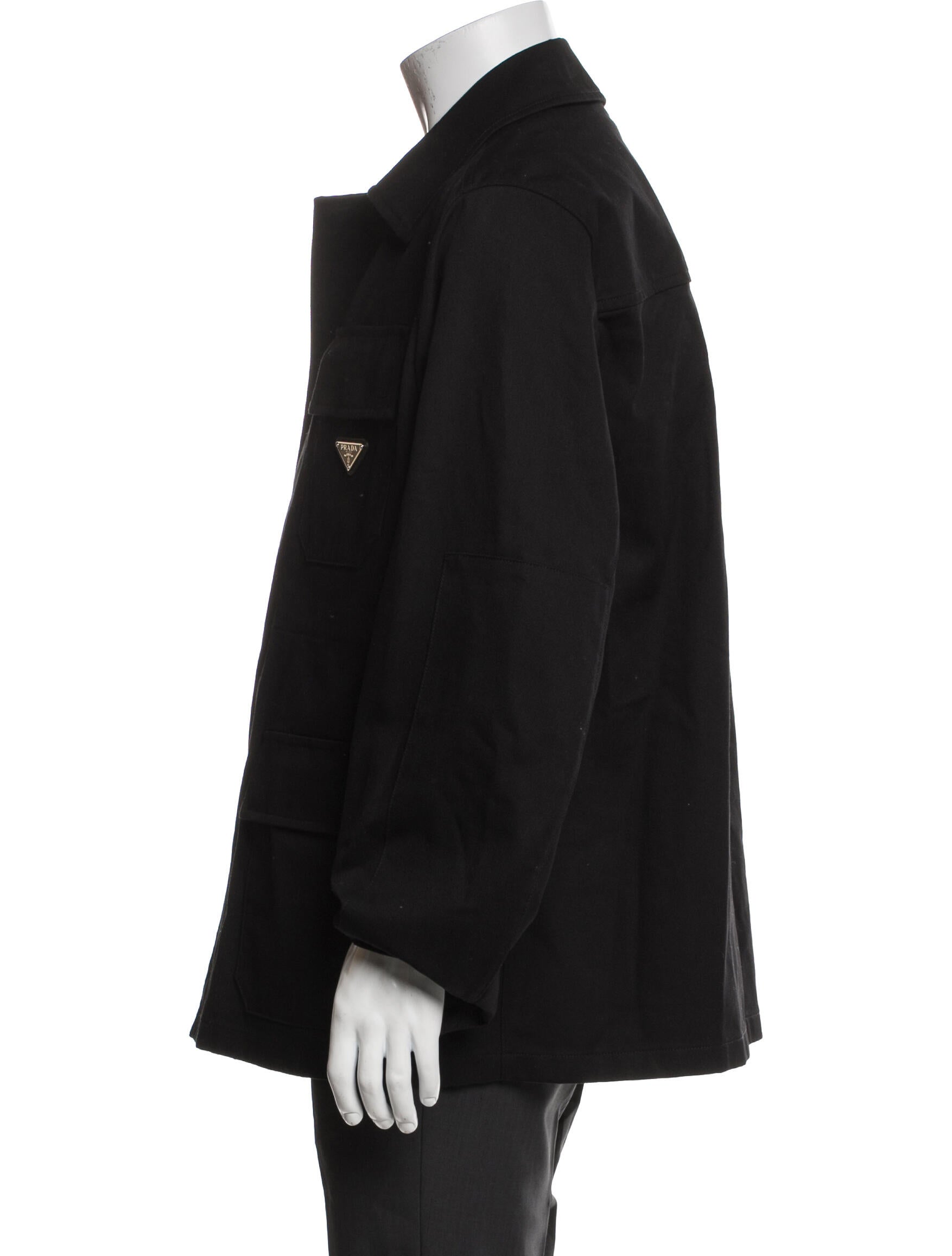 Prada 2024 Enameled Metal Triangle Utility Jacket