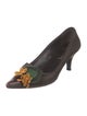 Prada Leather Leather Trim Embellishment Pumps