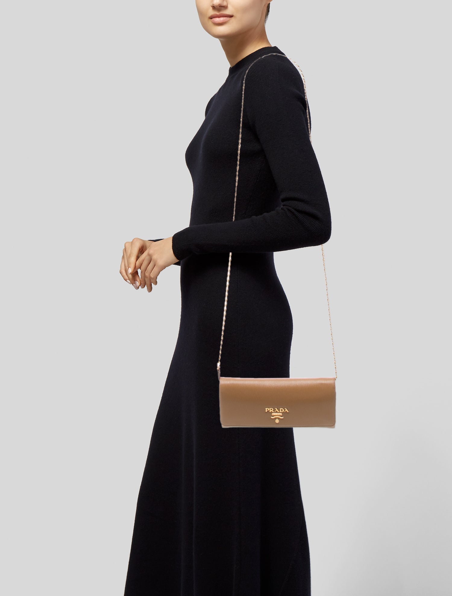 Prada Vitello Move Leather Clutch