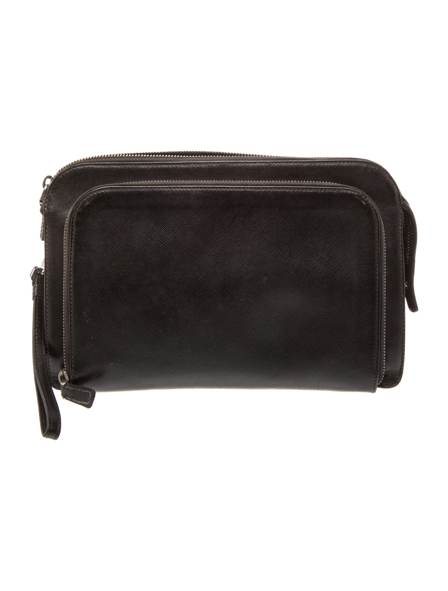 Prada Saffiano Leather Travel Porta Document Vintage