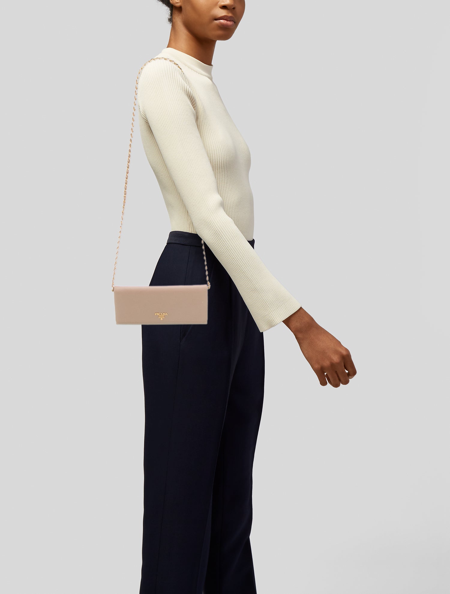 Prada Saffiano Leather Metal