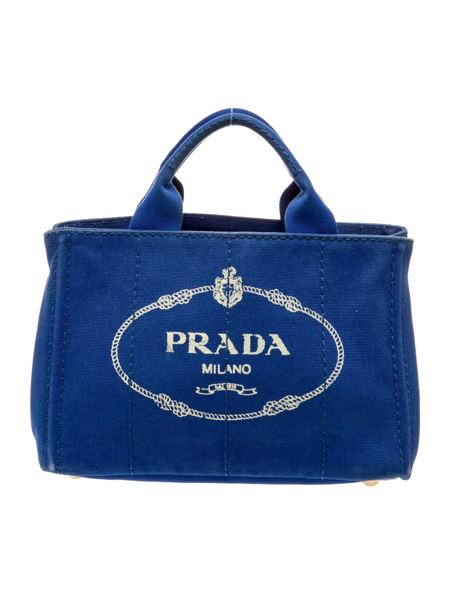 Prada Canvas Top Handle Bag