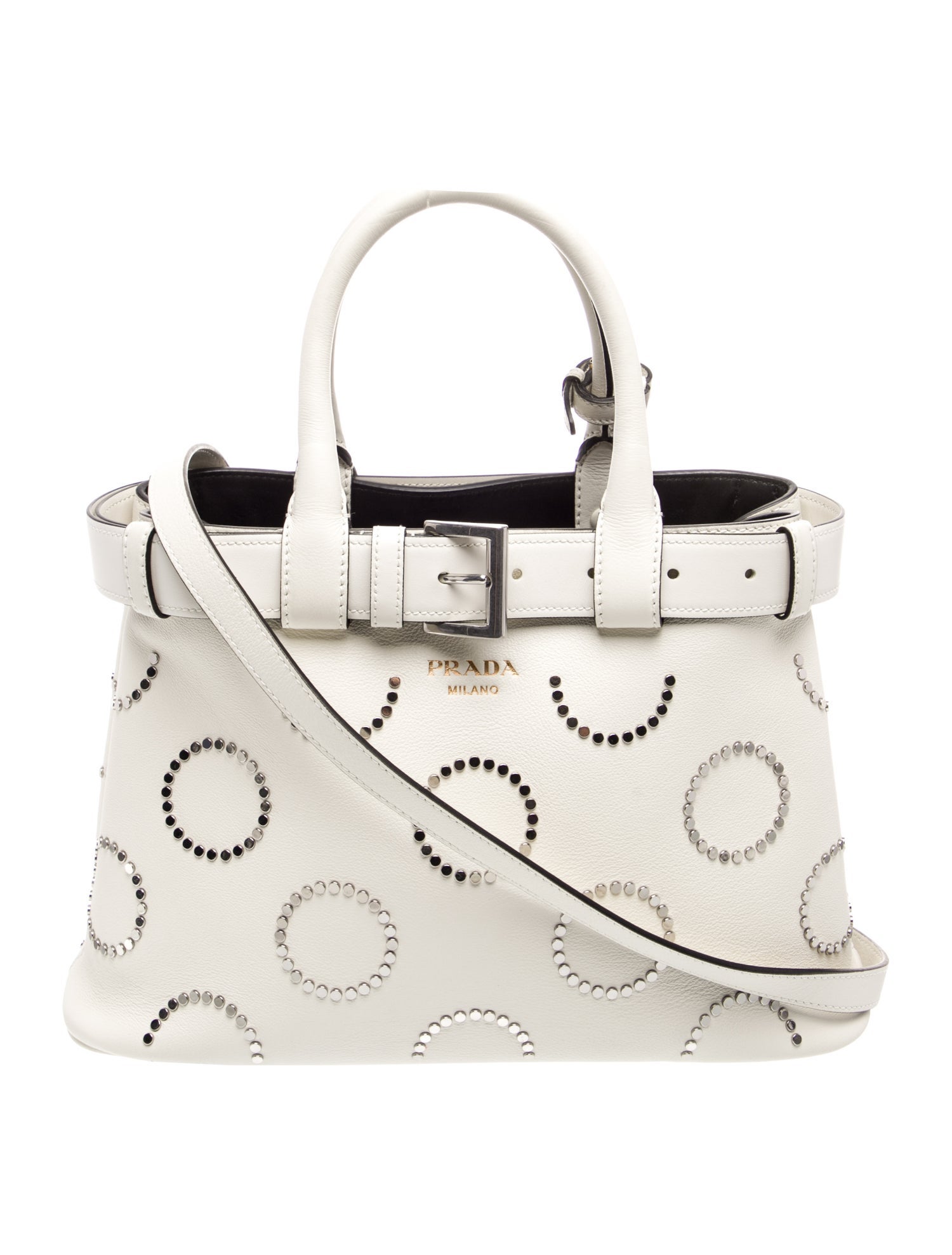 Prada Vitello Grain Leather Top Handle Bag