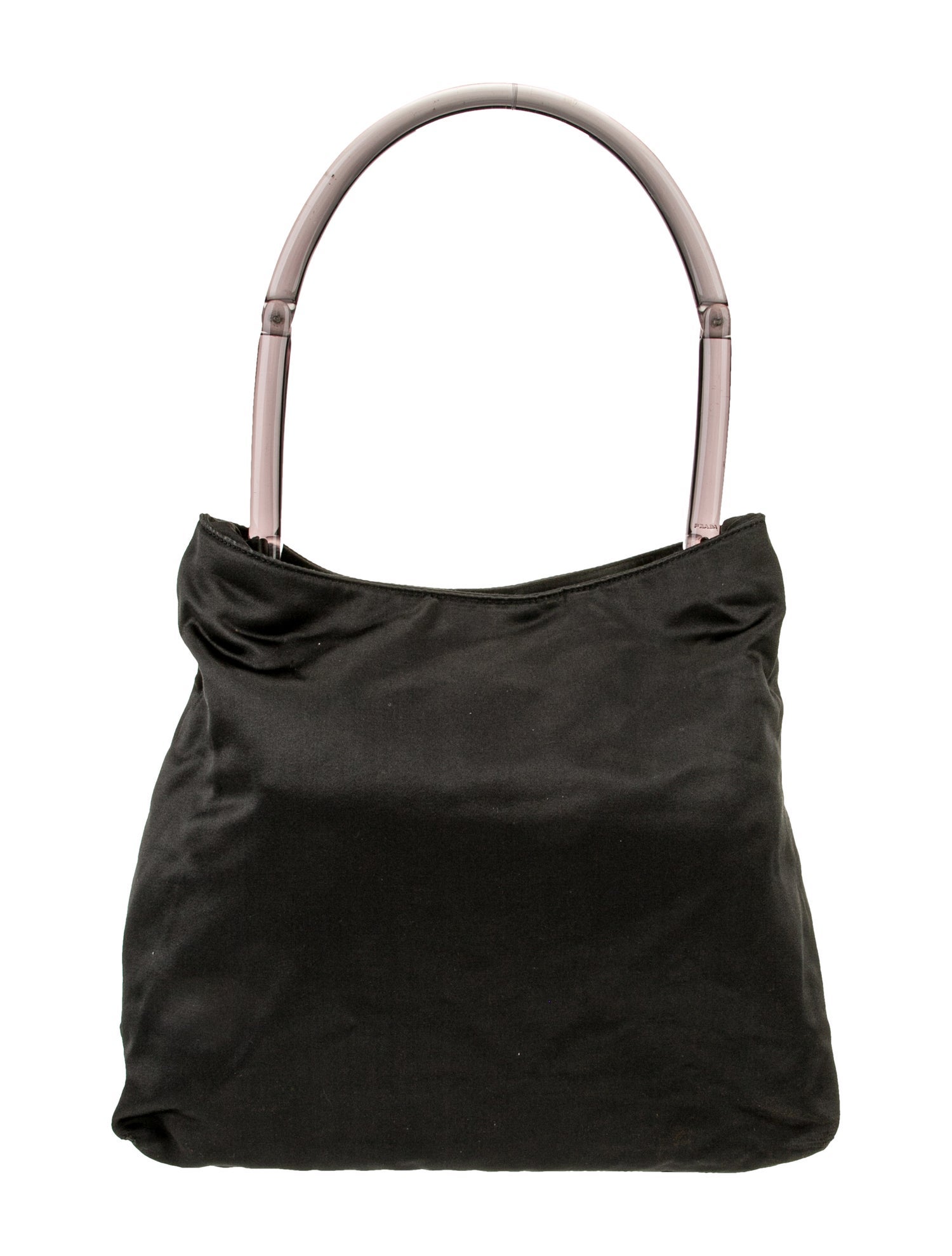 Prada Enameled Metal Triangle Shoulder Bag