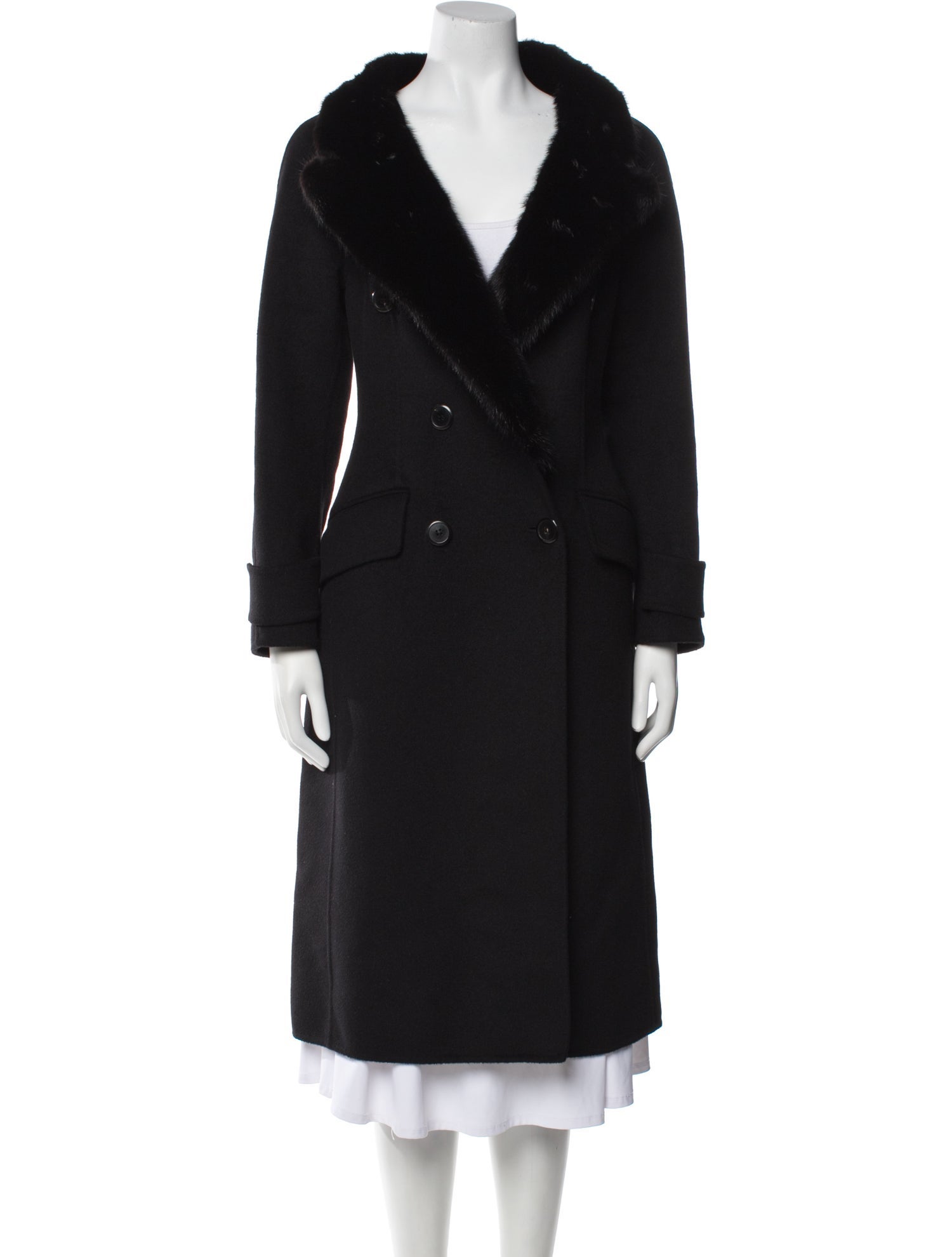 Prada 2018 Virgin Wool Faux Fur Coat