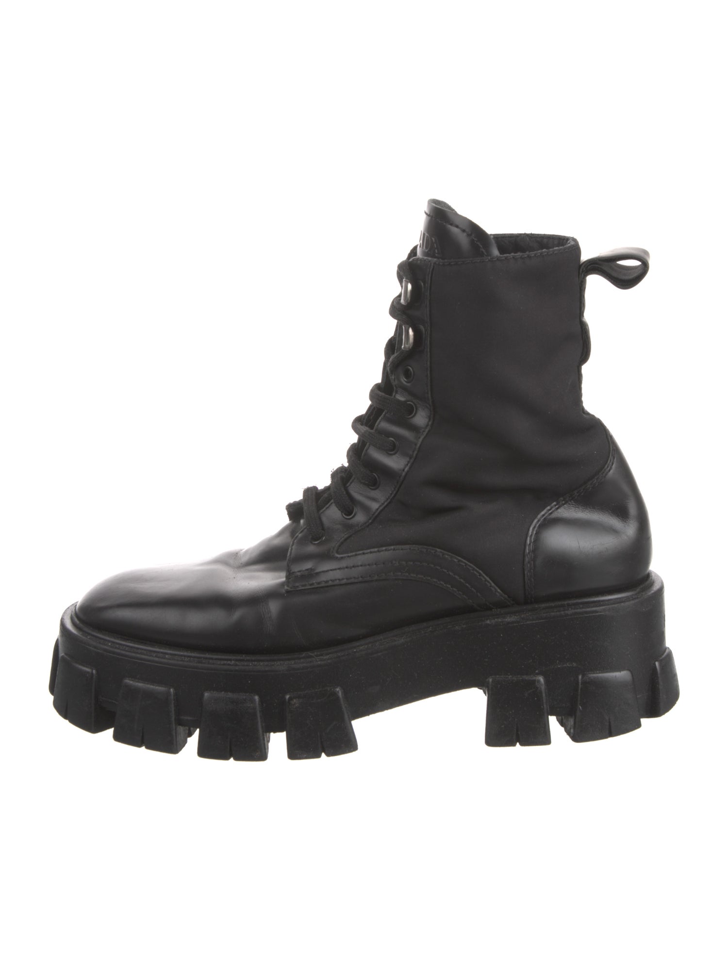Prada Leather Combat Boots