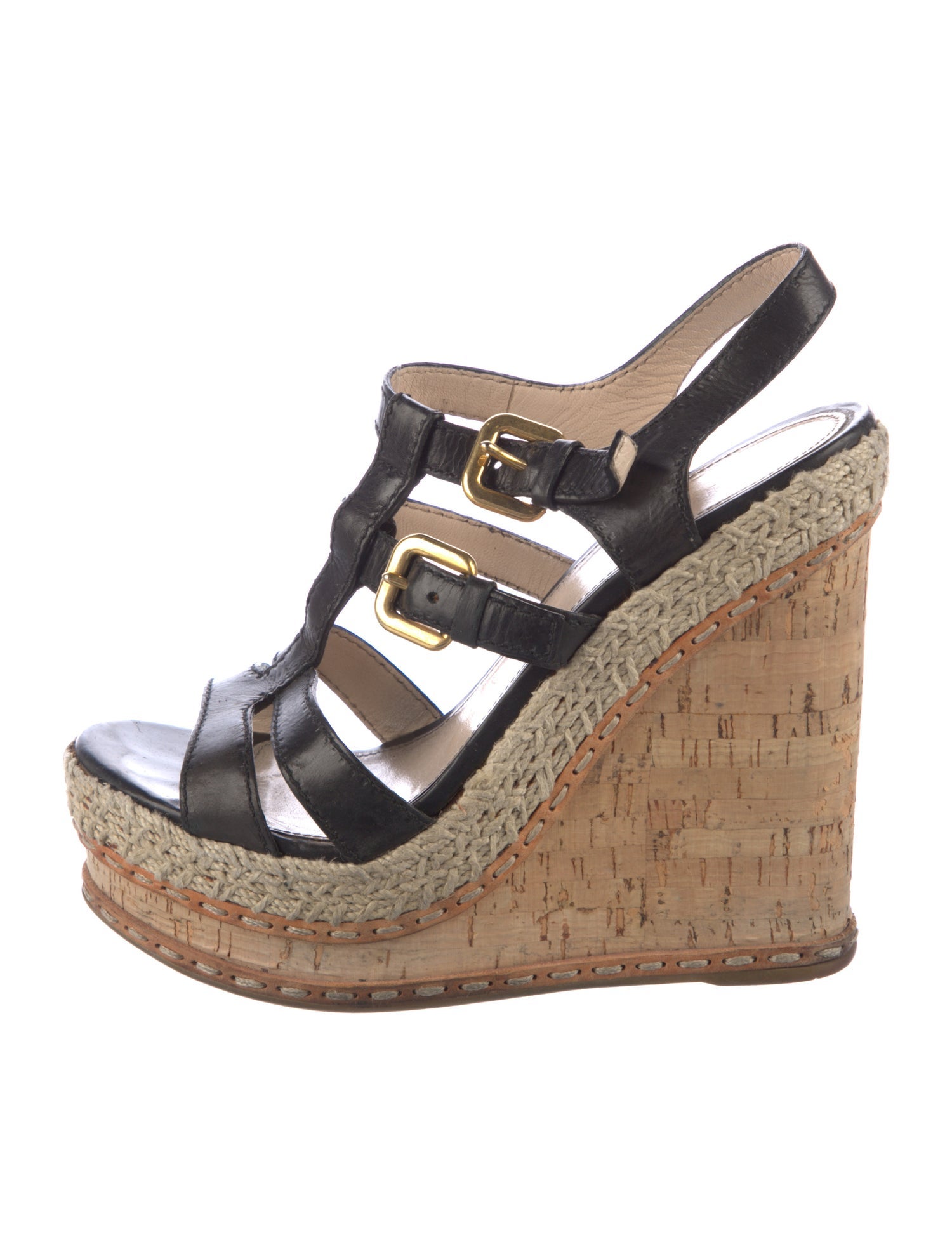 Prada Leather Espadrilles