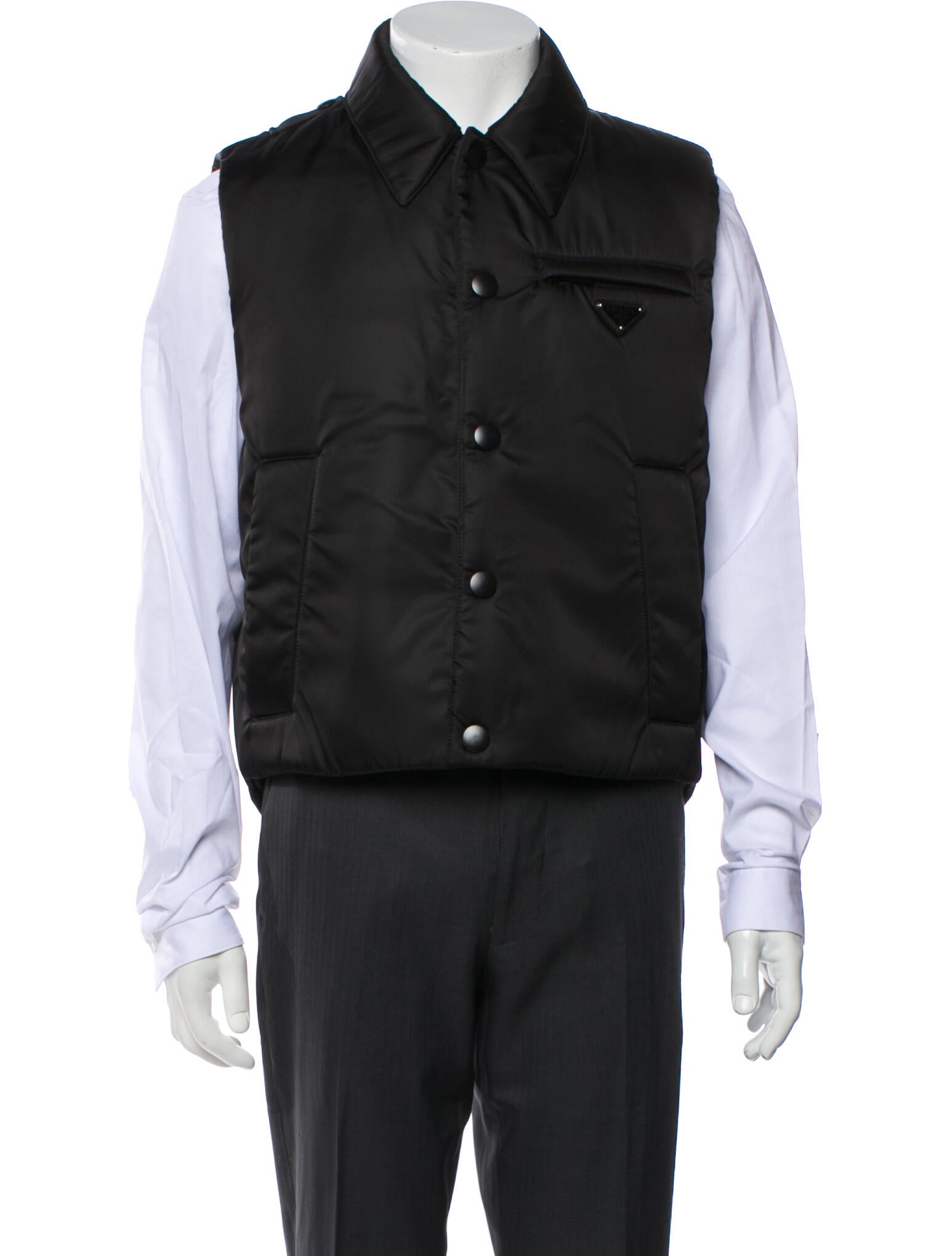 Prada 2018 Enameled Metal Triangle Vest