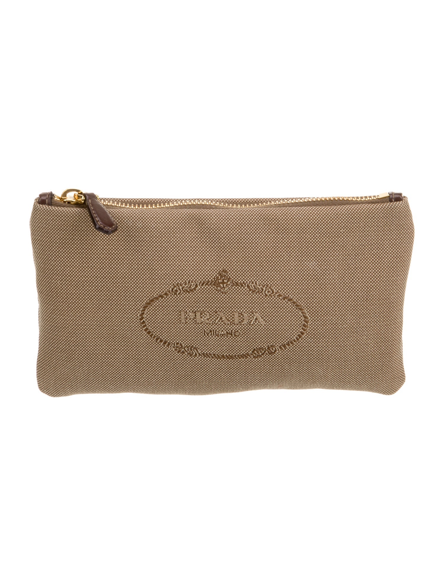 Prada Canapa Logo Jacquard Cosmetic Pouch