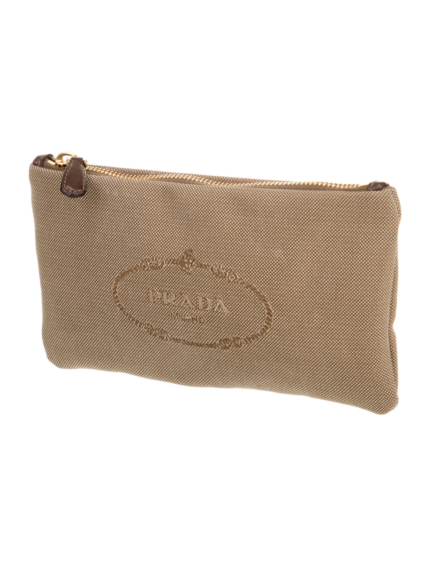 Prada Canapa Logo Jacquard Cosmetic Pouch