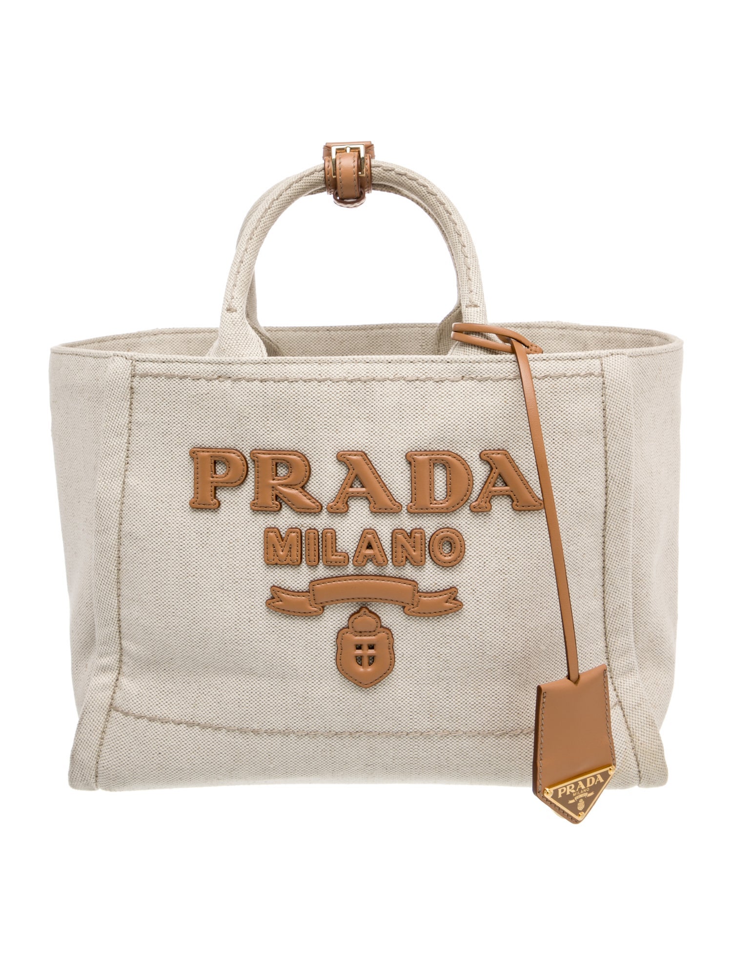 Prada Canvas Top Handle Bag