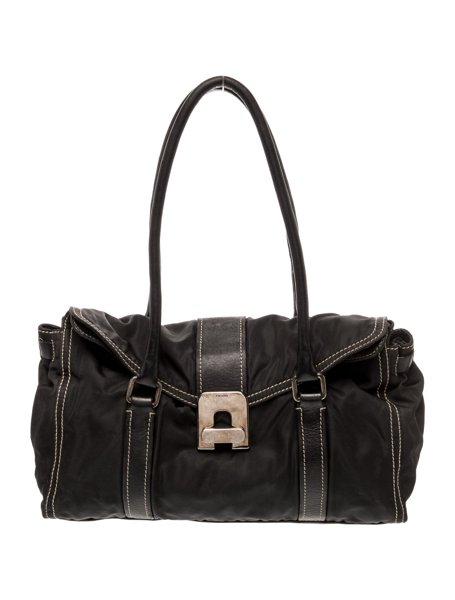 Prada Tessuto Nylon Nylon Twist Shoulder Bag Vintage