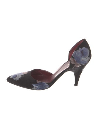 Prada Floral Print D'Orsay Pumps