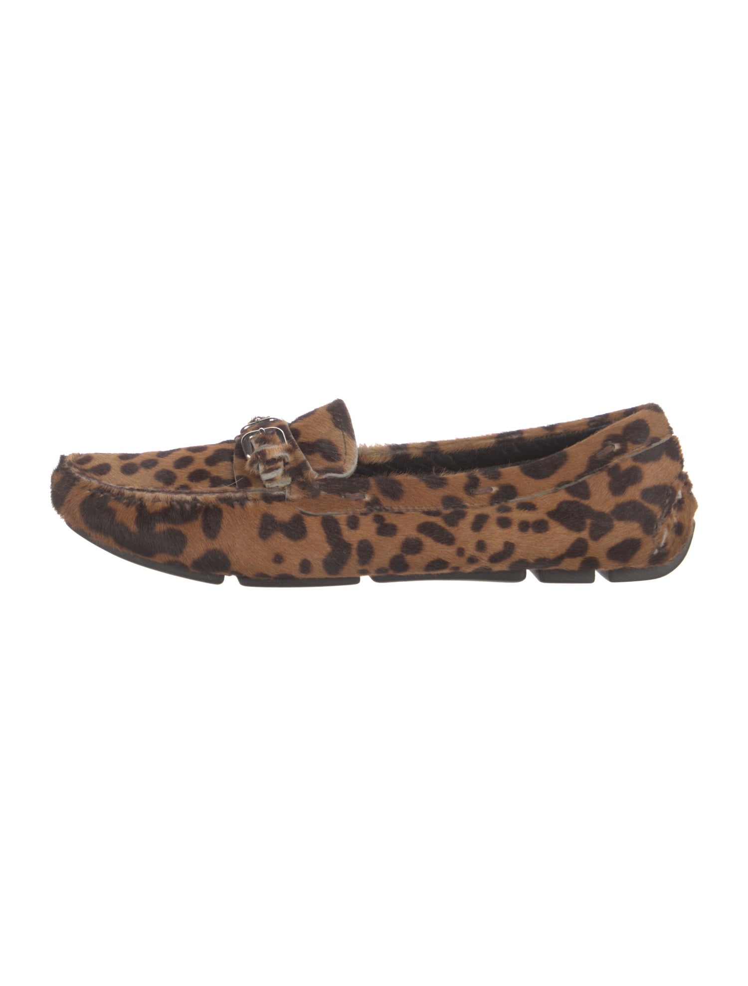 Prada Ponyhair Animal Print Loafers