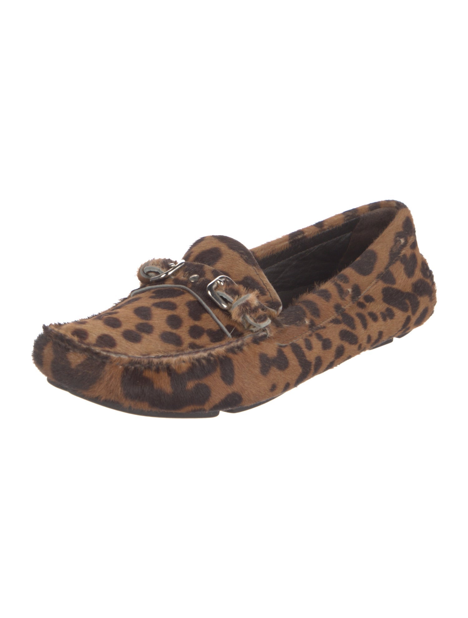 Prada Ponyhair Animal Print Loafers