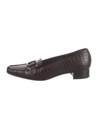 Prada Embossed Leather Printed Loafers
