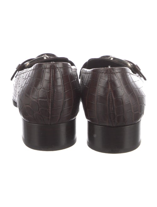 Prada Embossed Leather Printed Loafers