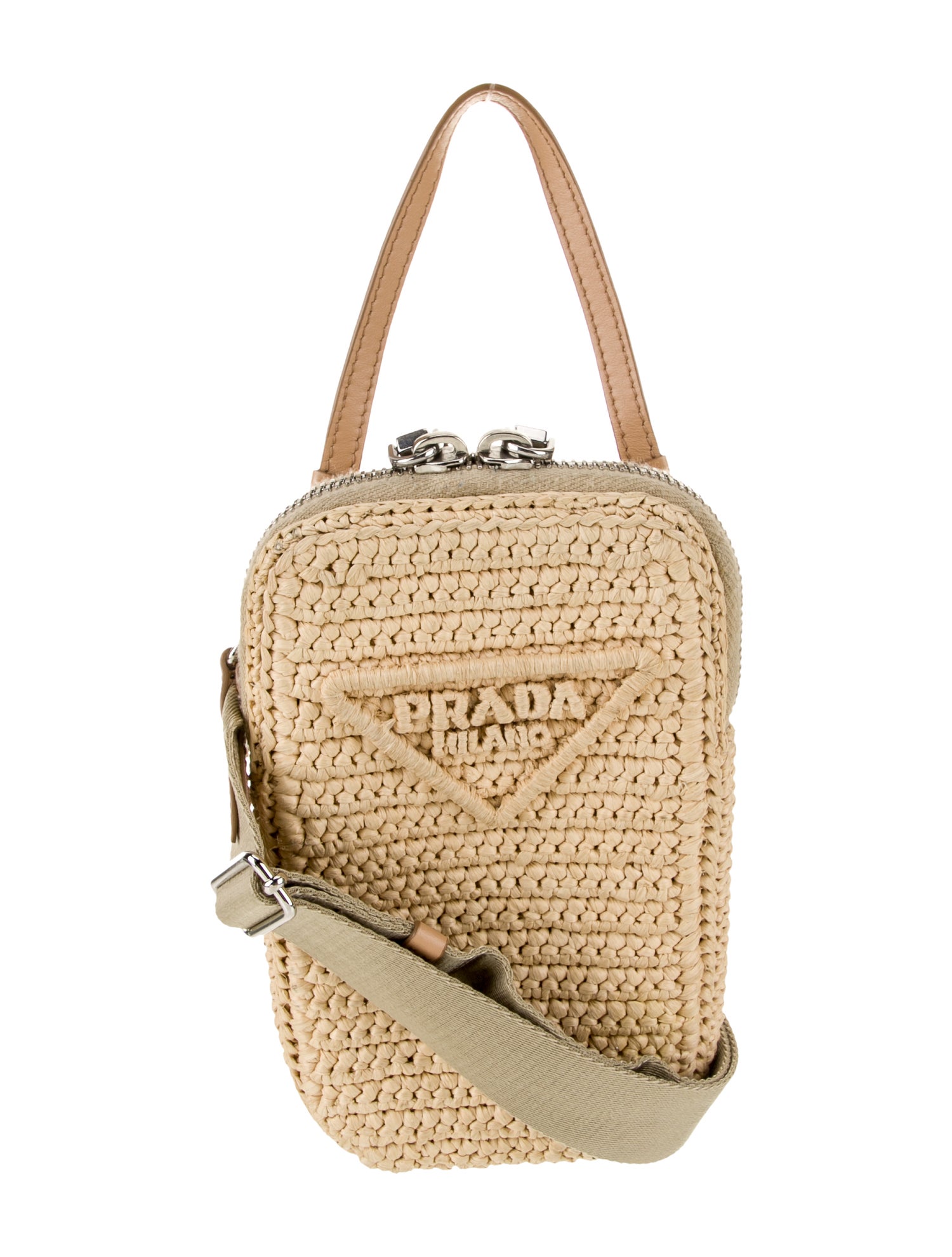 Prada Raffia Phone Bag