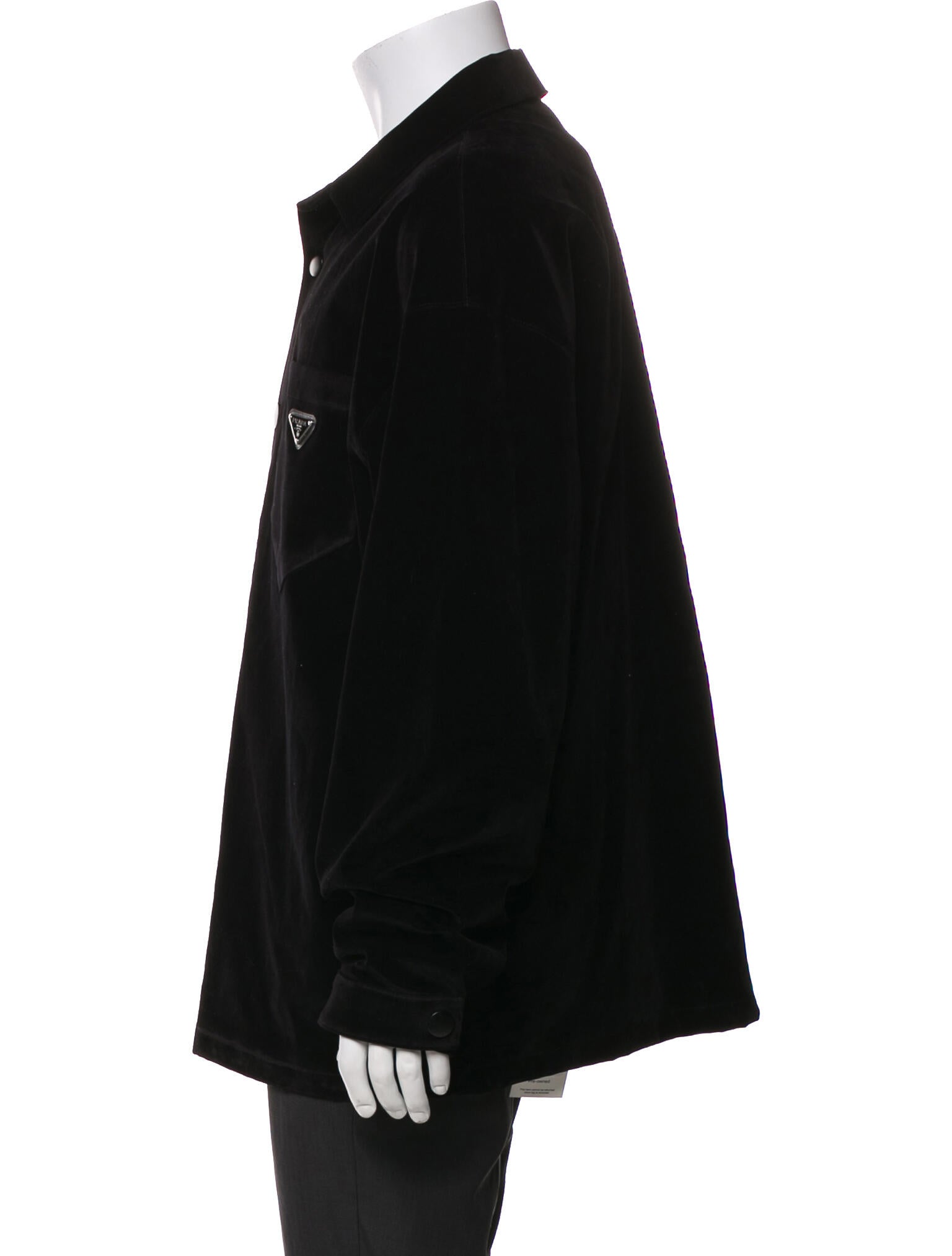 Prada 2023 Enameled Metal Triangle Peacoat