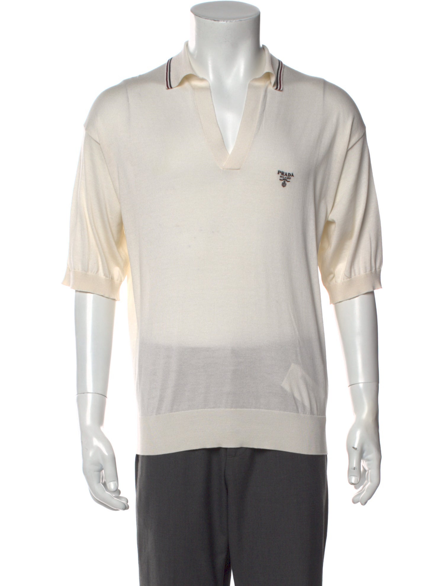Prada 2024 V-Neck Polo Shirt w/ Tags