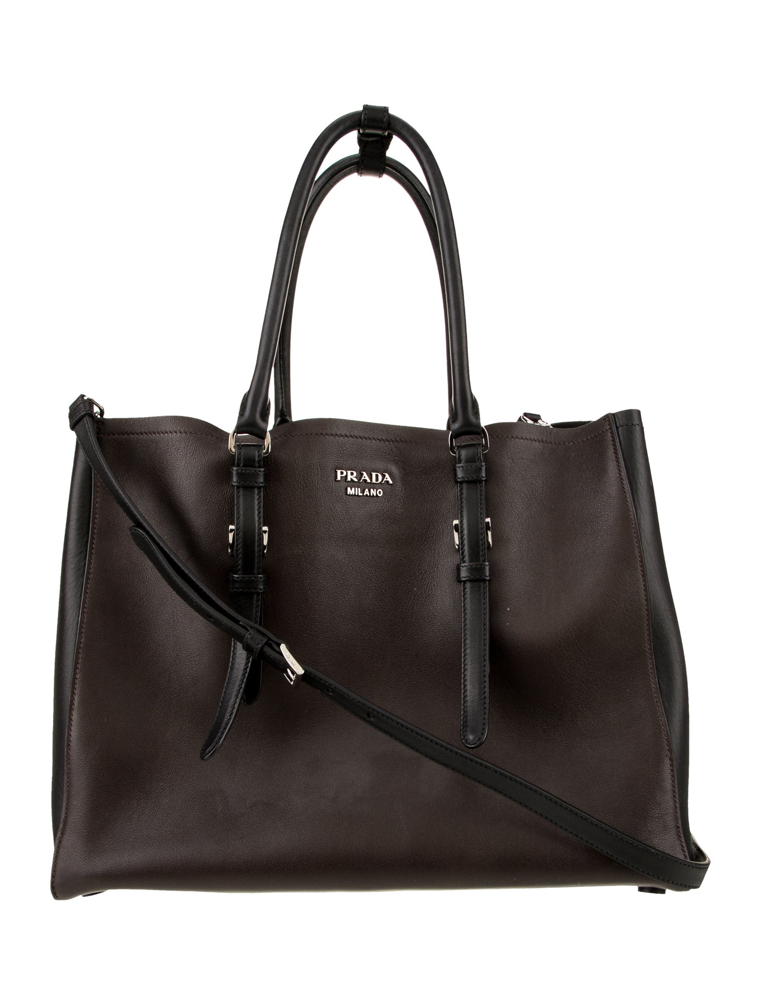 Prada City Calf Leather Double Bag Medium