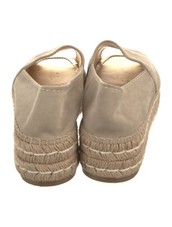 Prada Suede Whipstitch Trim Espadrilles