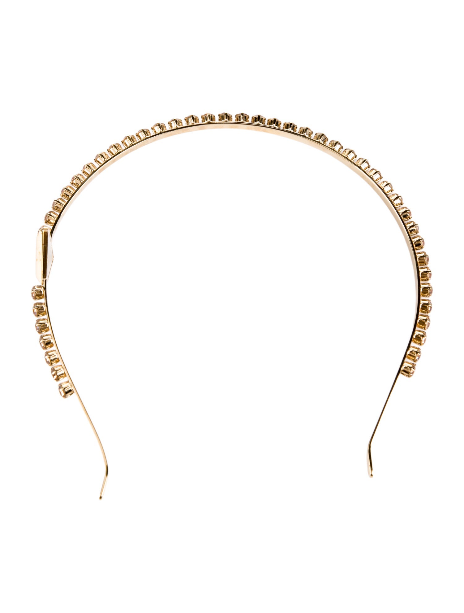 Prada Branded Crystal Embellished Headband
