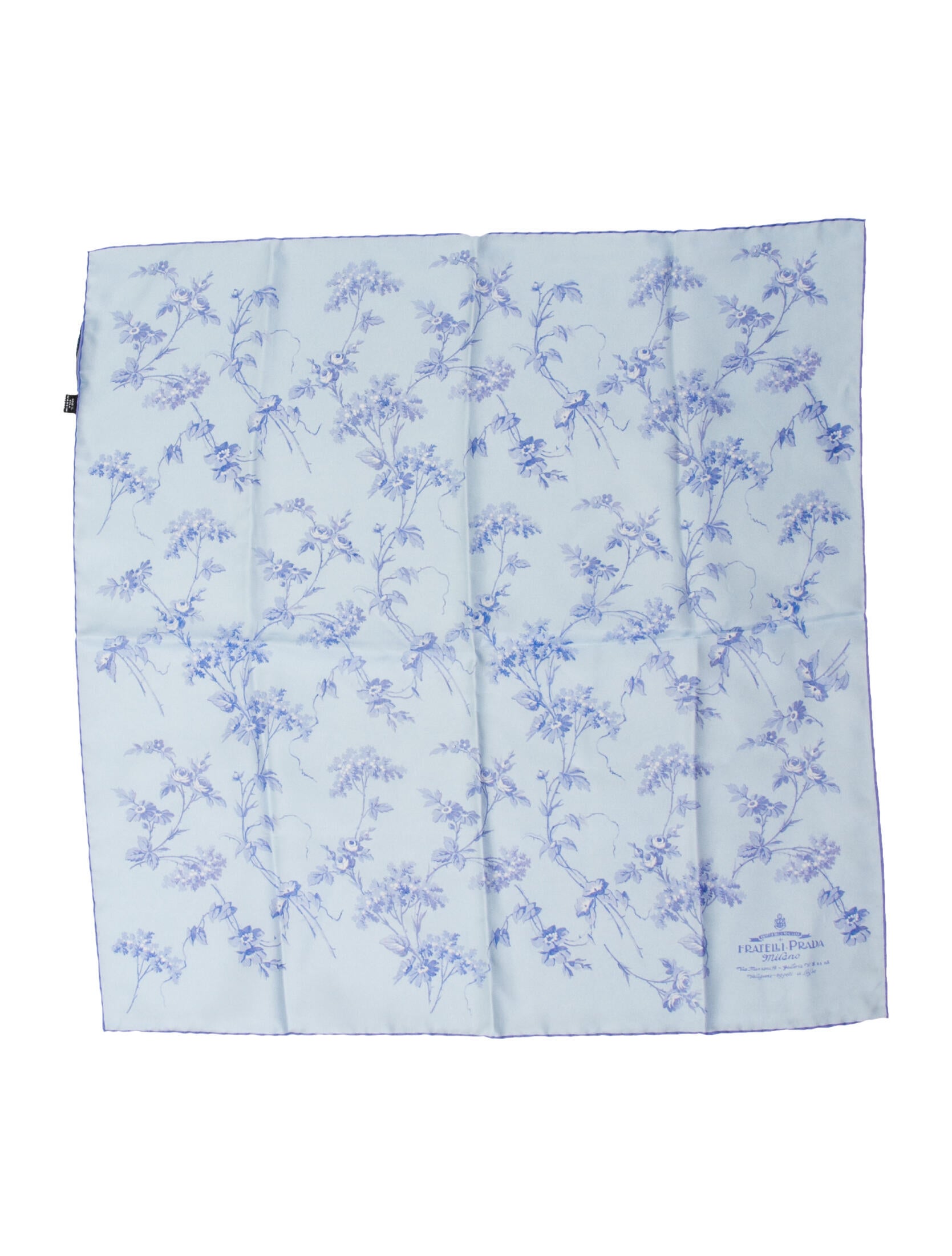 Prada Silk Floral Print Scarf