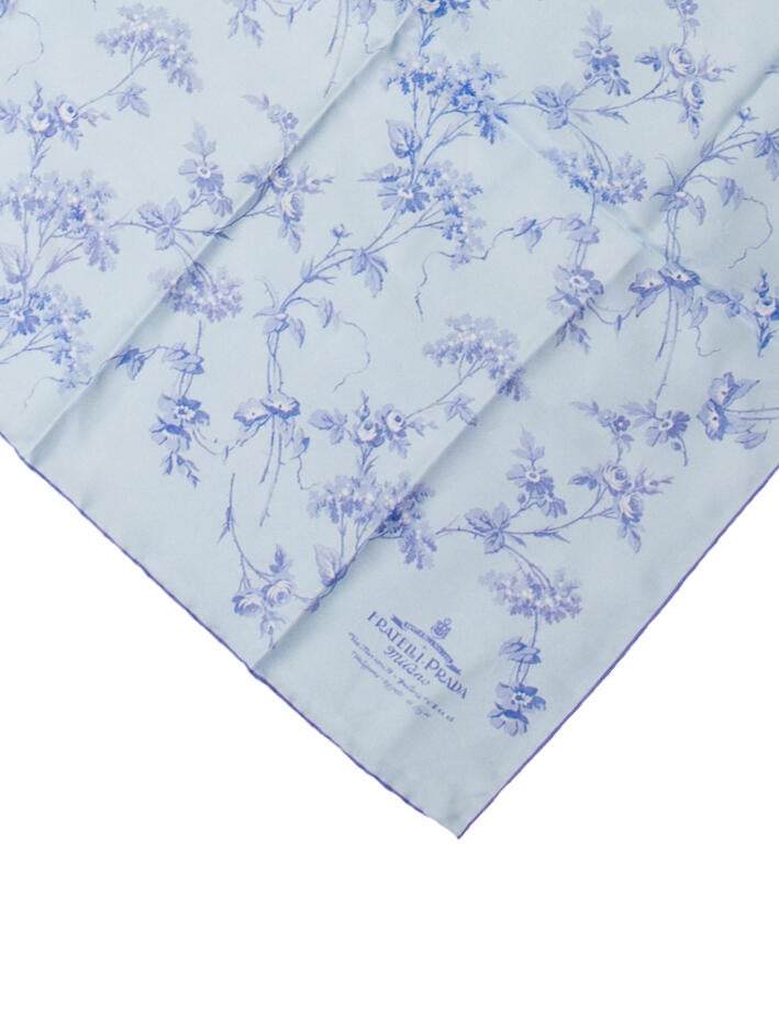 Prada Silk Floral Print Scarf
