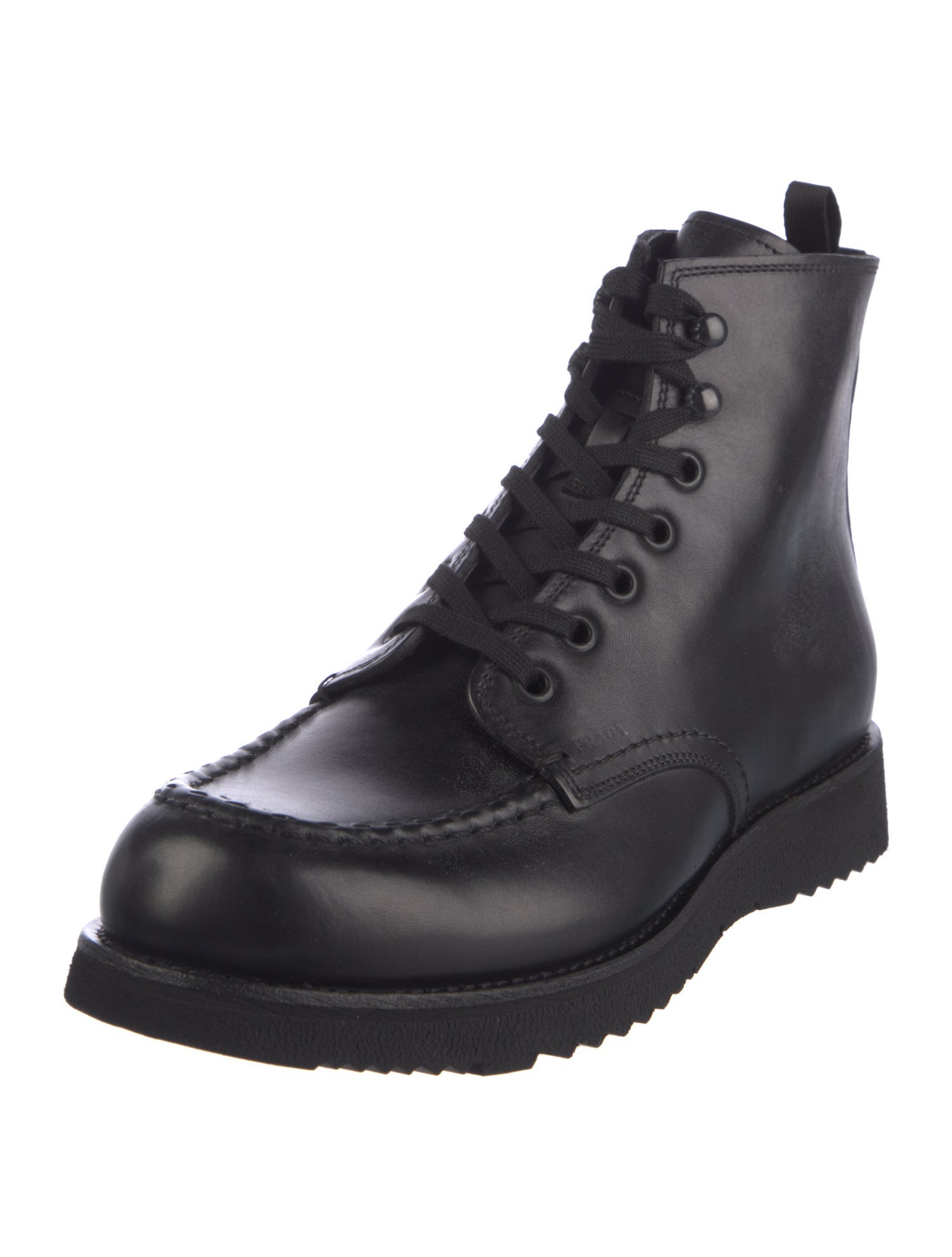 Prada Leather Lace-Up Boots