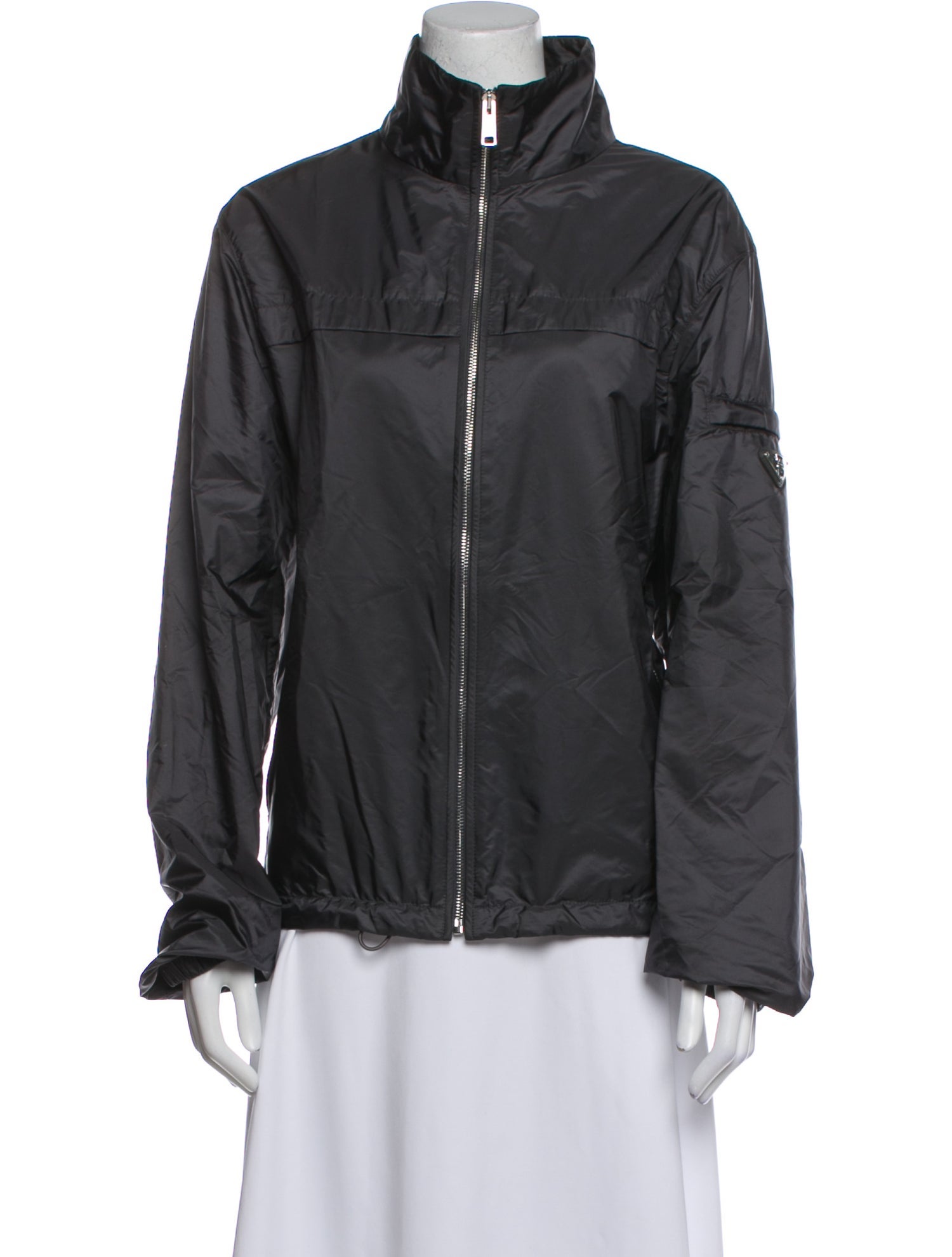 Prada 2016 Enameled Metal Triangle Performance Jacket