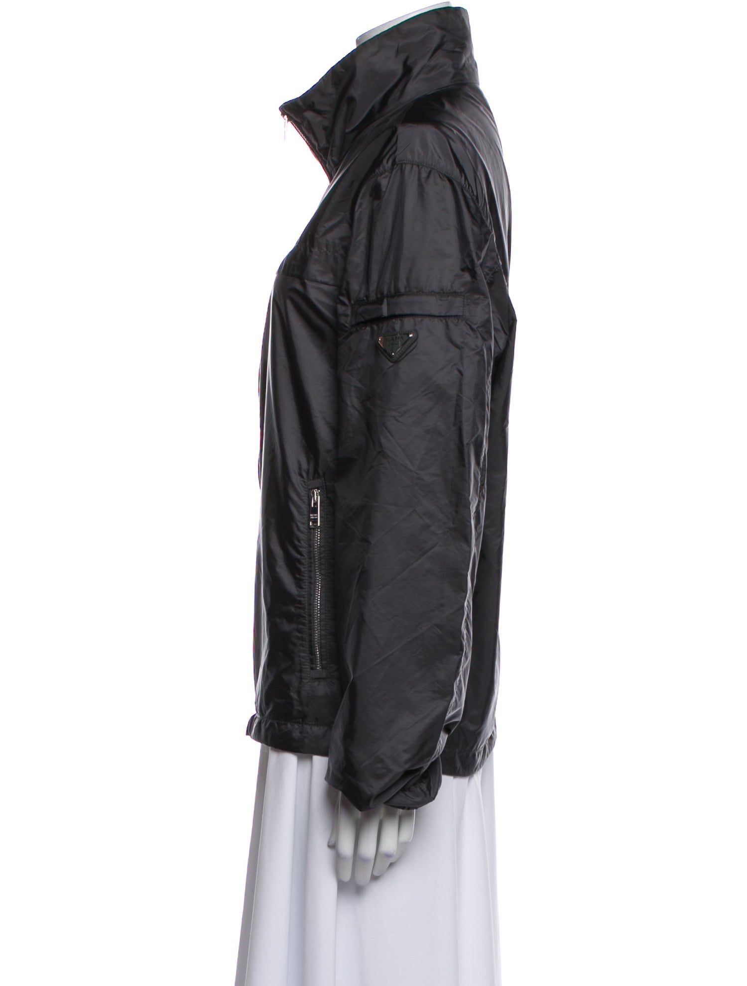 Prada 2016 Enameled Metal Triangle Performance Jacket