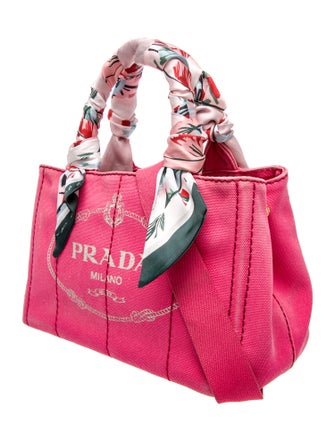 Prada Canvas Top Handle Bag