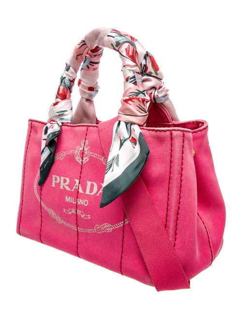 Prada Canvas Top Handle Bag