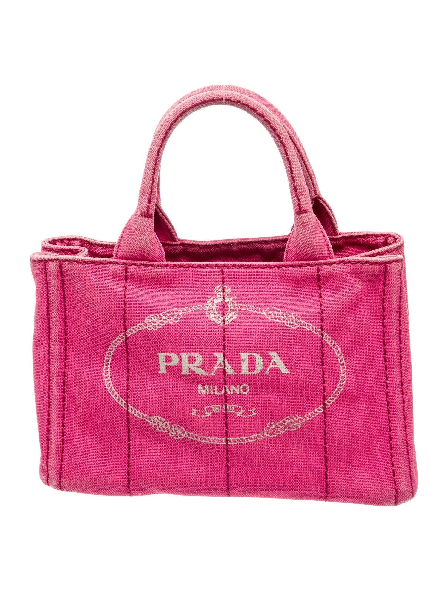 Prada Canvas Top Handle Bag