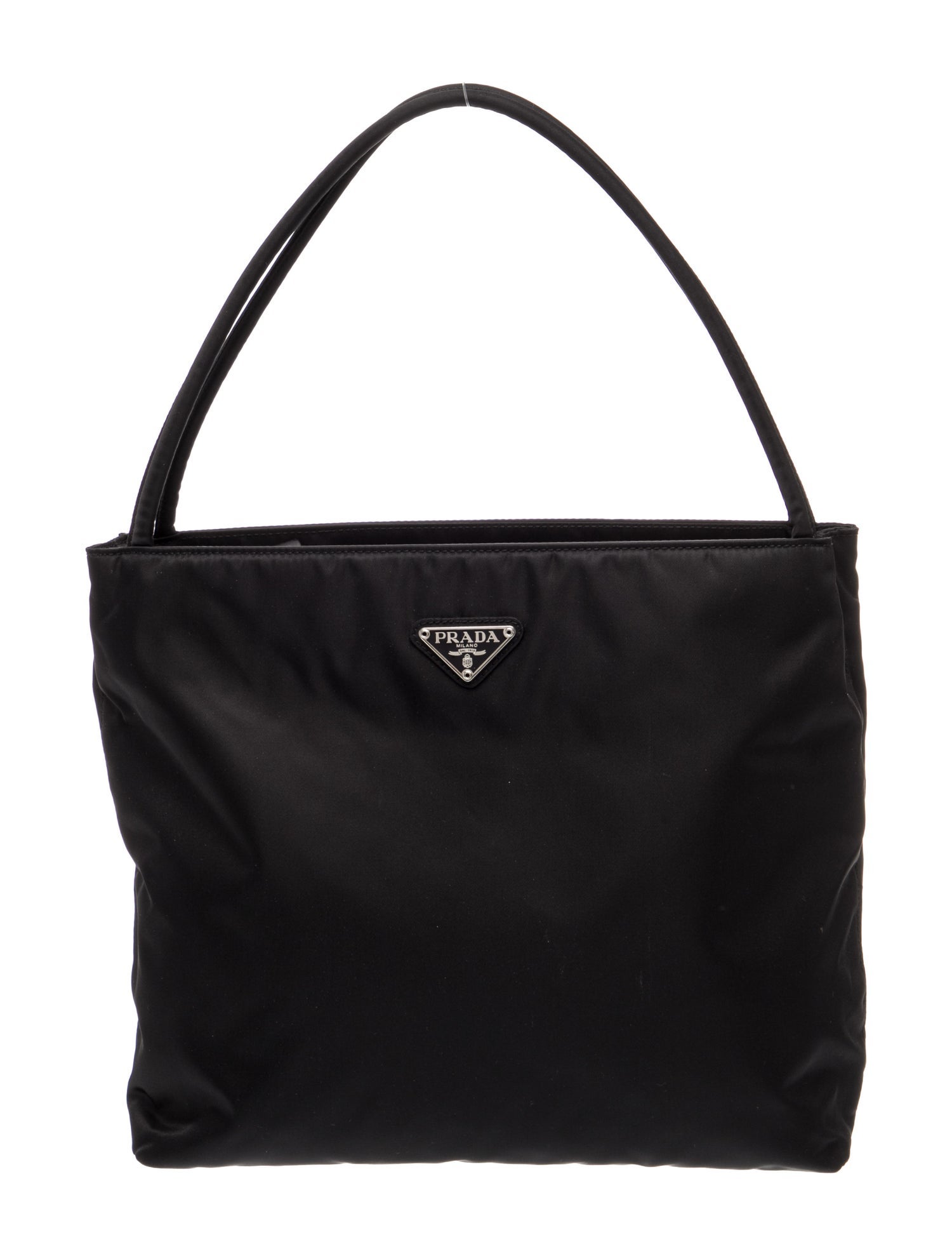 Prada Enameled Metal Triangle Tote Vintage